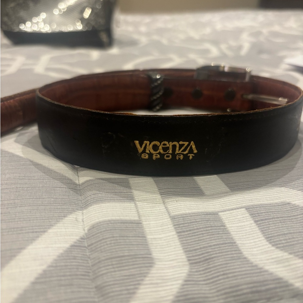 Black and Brown Leather Belt